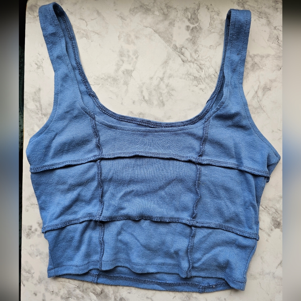 Pacsun blue tank top xs with seam details